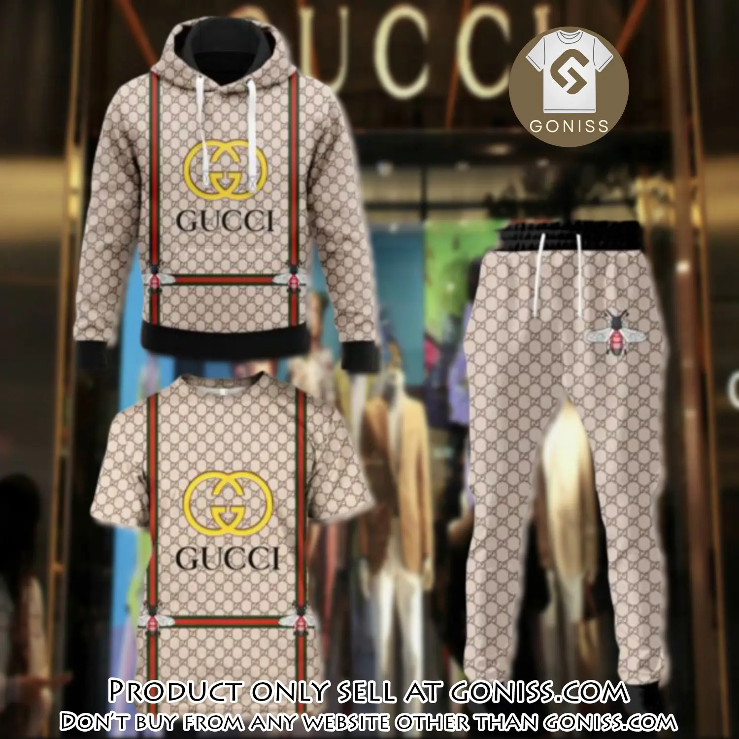 Gucci luxury brand combo tshirt hoodie long pants set trending 24 outfit sport lcs1026 gn0104015